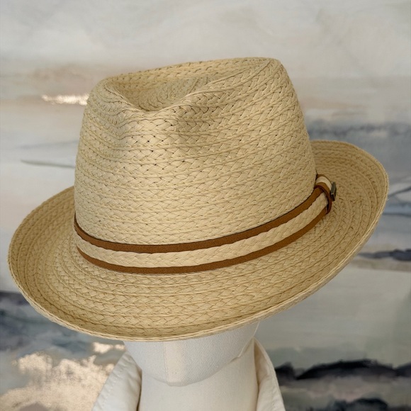 Biltmore 1917 Heritage Straw Fedora Size Large/Unisex Classic Style Summer - Picture 2 of 16